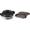 Electric Skillet for Yin Yang Hot Pot & EA-DCC10 Gourmet Sizzler Electric Griddle,Stainless Brown Extra Large 1