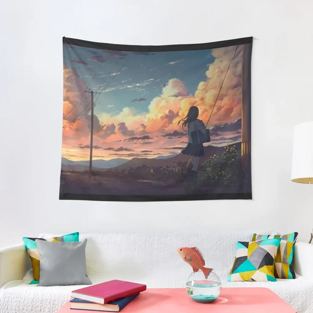 

Anime Sunset Farewell Tapestry Home Decorating Wall Decorations Tapestry