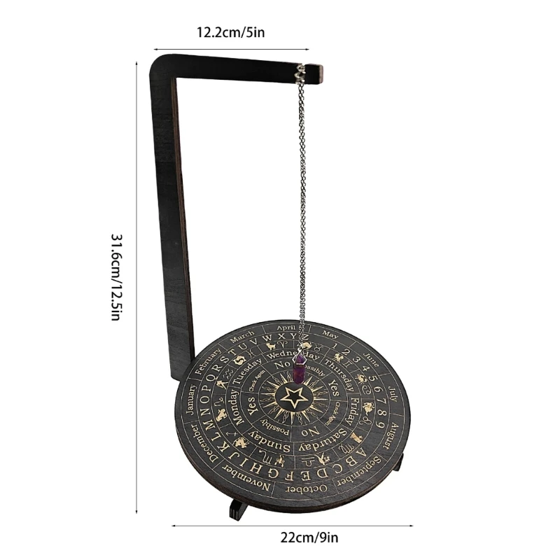 Pendulum Display Stand Crystal Pendulum Stand Crystal Holder Divinations Wood Pendulum Board Pendulum Holder for Crystal