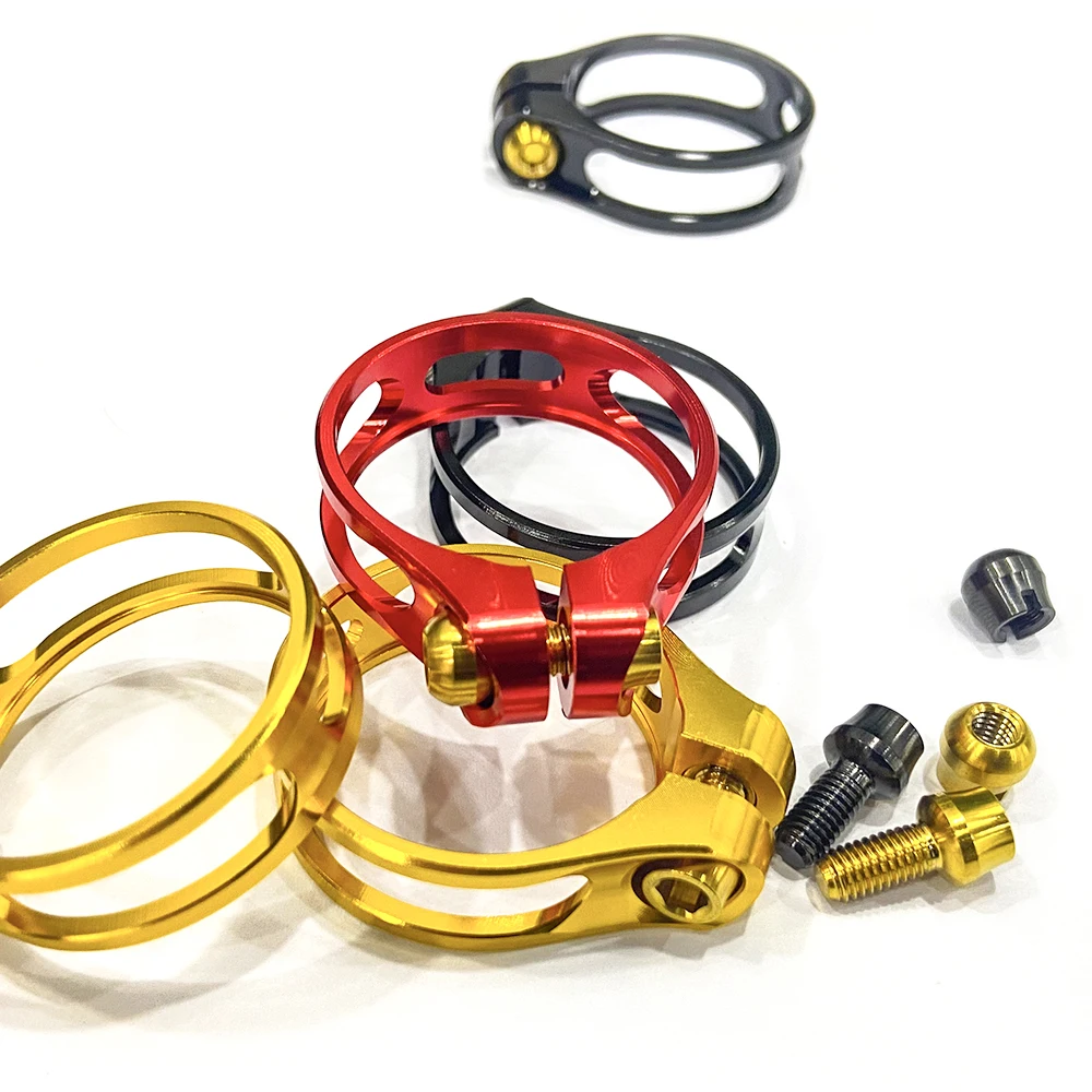 Bike Seatpost Clamp CNC Aluminum Alloy Cycling Saddle Seat Post Clamp for 27.2/30.8/31.6mm Bik Seatpost Lock Parts