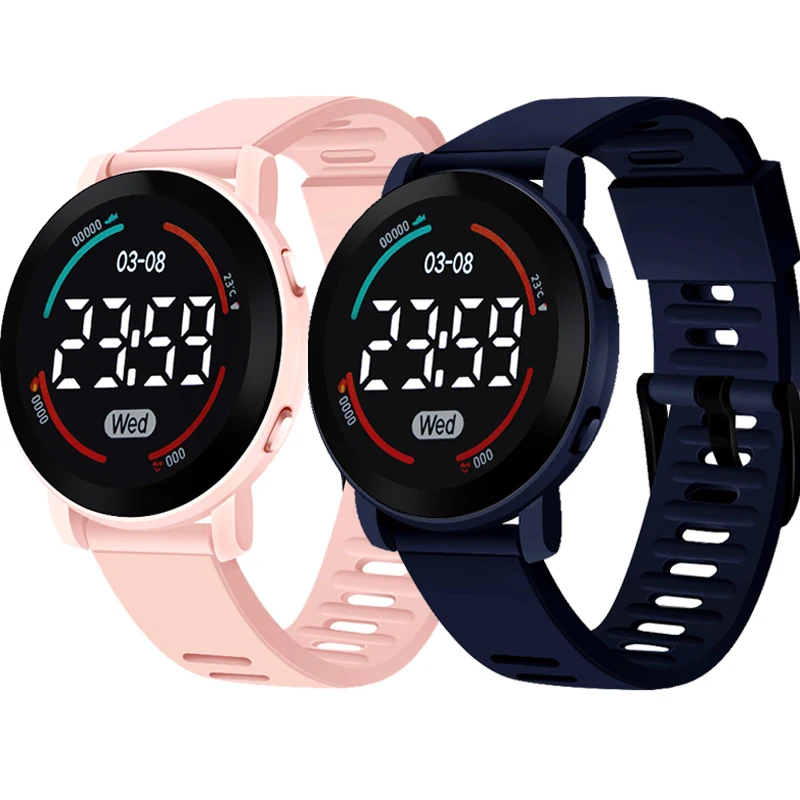 Kids Watches Cartoon LED Digital Mute Rubber Strap Sports Clock for 5-10 years old