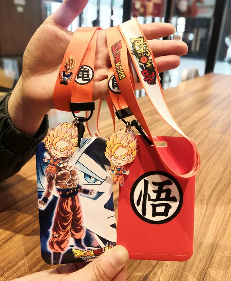 Dragon Ball Colored Campus ID Lanyard Clip Card Sleeve Anime Figure Son Goku  Vegeta IV Piccolo PC Hard Shell Children's Toy Gift - AliExpress