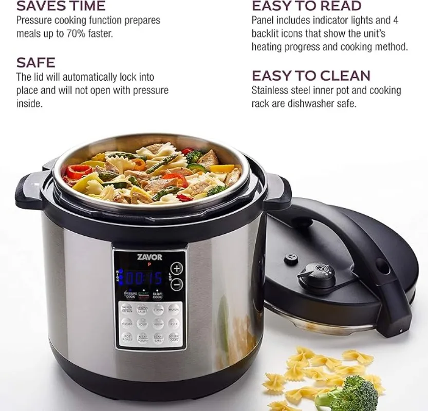 6 Quart Multi-cooker with America's Test Kitchen Multicooker Perfection Cookbook Stainless Steel Easy Healthy 3