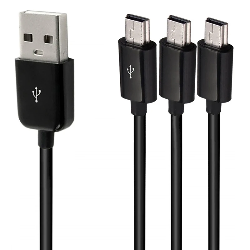 USB A 수 1-3 미니 USB 5 핀 데이터 충전기 케이블, 빠른 충전 미니 USB Y 스플리터 케이블, 1M, 3 인 1