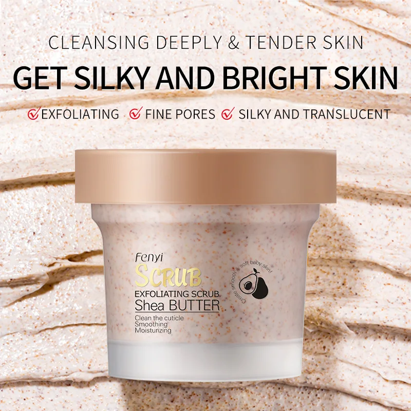 Body Scrub Moisturizing Oil Control Deep Cleaning Softening Chicken Skin Keratin Rubbing Mud 100g