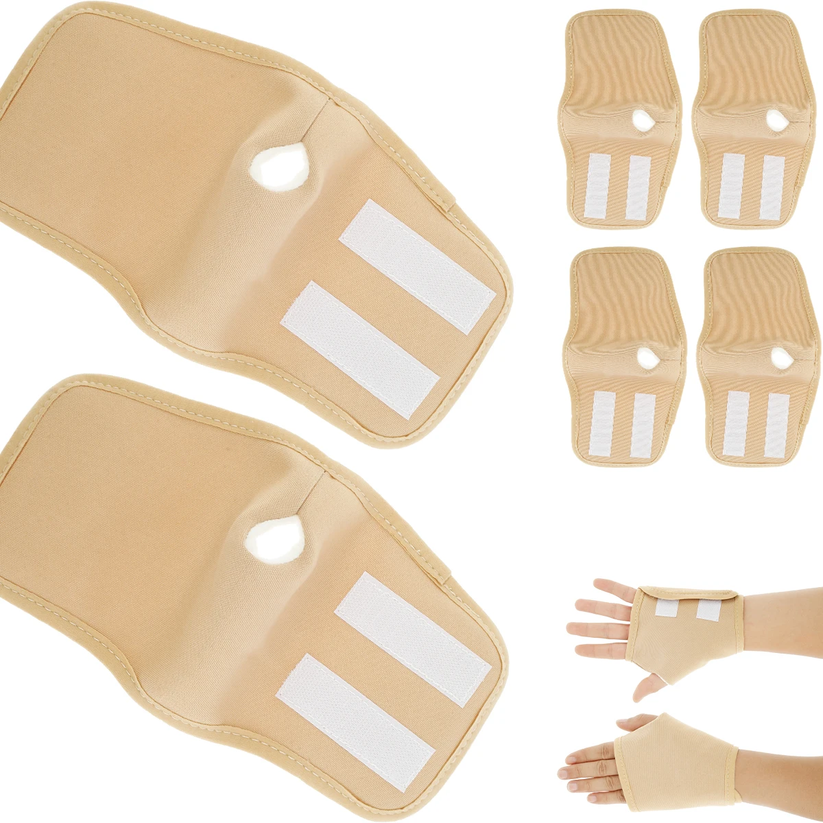 

4Pcs Wrist Essential Oil Pack Set Washable Reusable Essential Oil Wrap Leakproof Oil Pack Wrap Adjustable Oil Pack Soft Bamboo