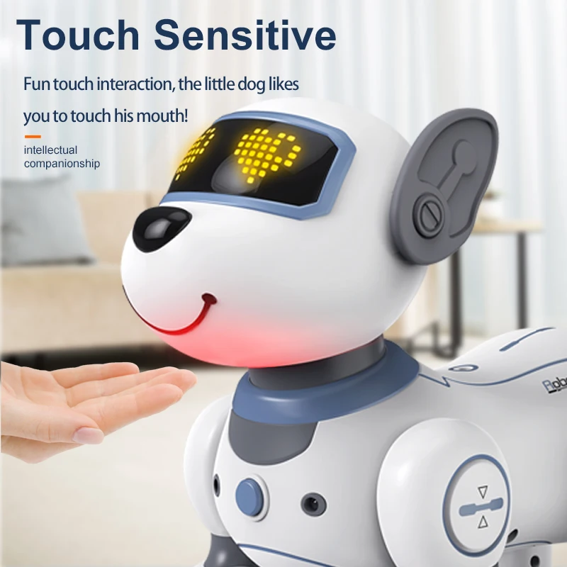 Funny RC Robot Electronic Dog Stunt Dog Voice Command Programmable Touch-sense Music Song Robot Dog for Children's Toys 5
