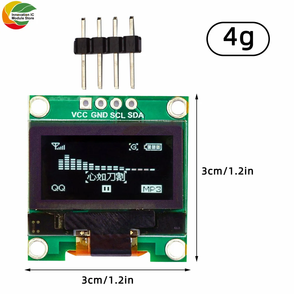 0.96 Inch OLED Module IIC/I2C Interface 128X64 Resolution White/blue/yellow-blue Display Module Suitable for Arduino