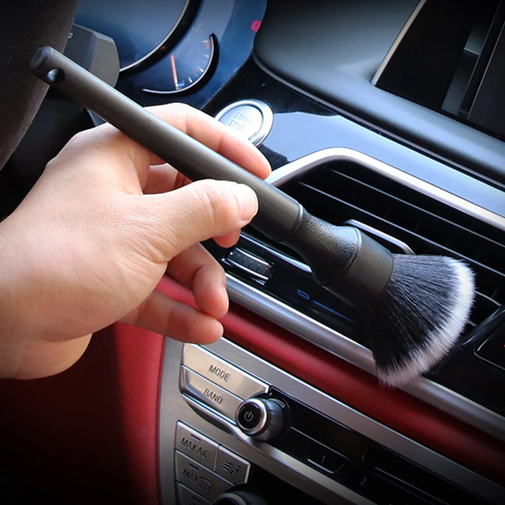 

2pcs/set Car Super Soft Hair Detailing Brush Auto Interior Detail Brush With Synthetic Bristles Car Dash Duster Brush
