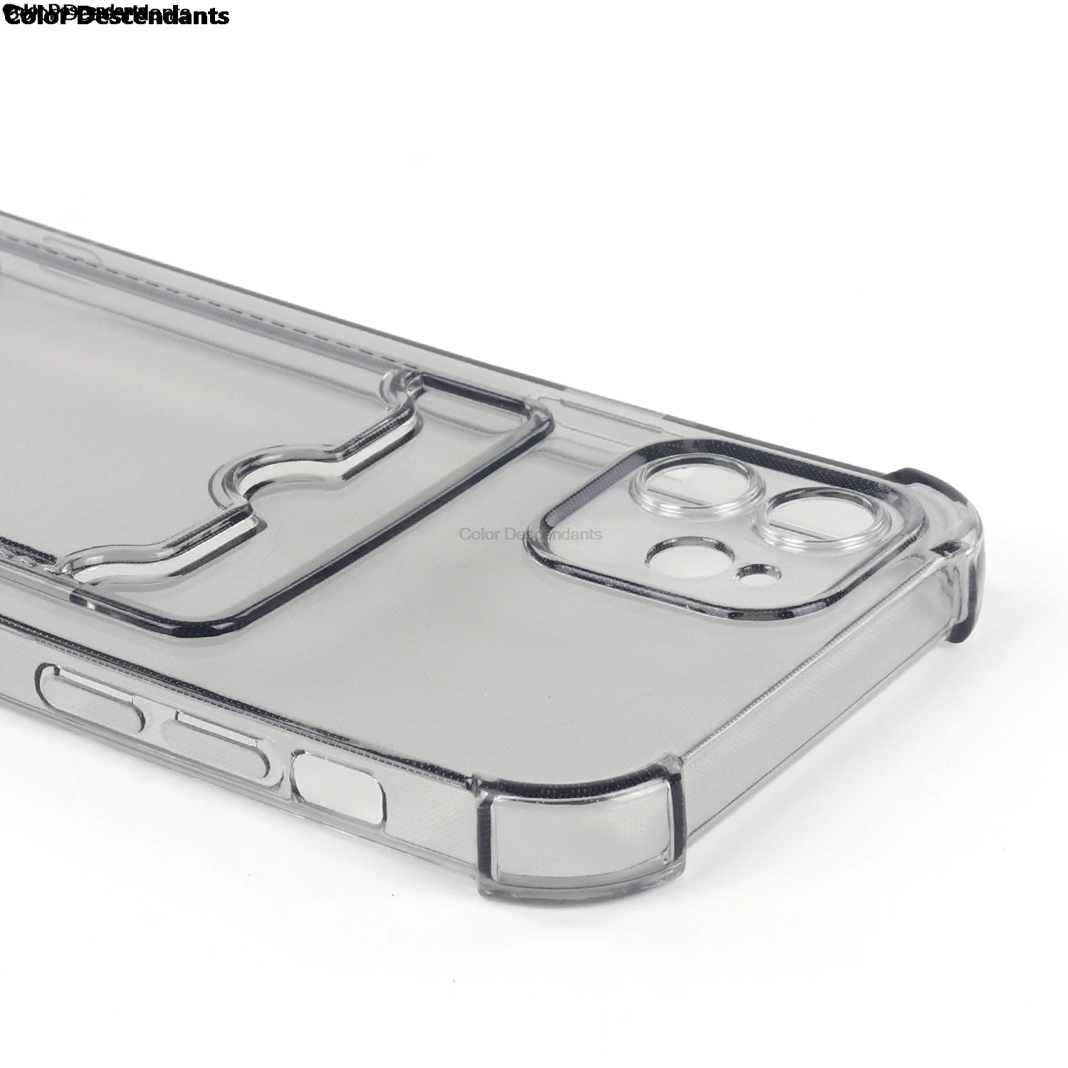 Shockproof Transparent Card Slot Phone Case with Soft Cover