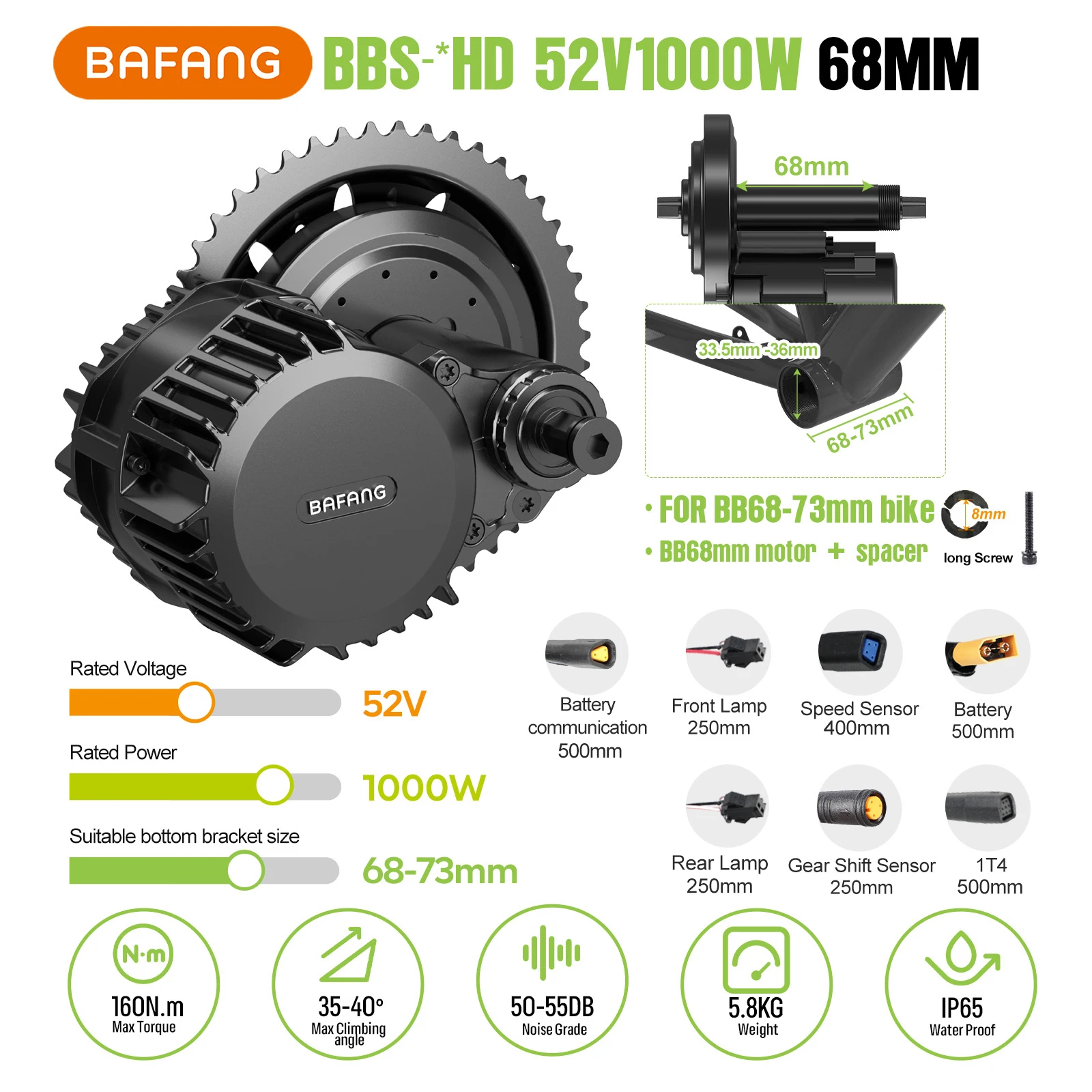 Bafang モーター関連 BBS-HD 48V 1000W / 電動自転車 Seaa3fbc5486247acb394198d3c49b