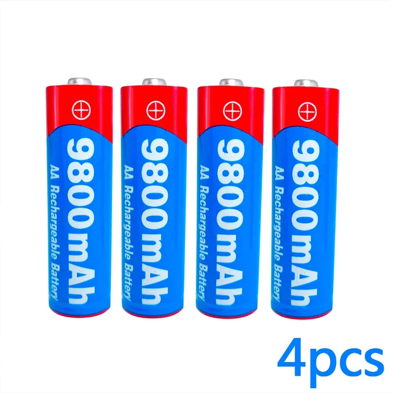 100% Original New AA rechargeable 1.5V 9800mAh Battery for led light toy Camera Microphone