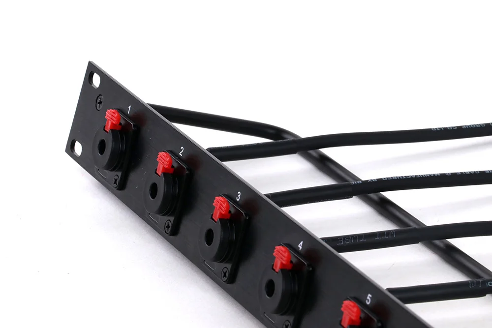 8-Wege 1U-Schrank XLR Audio Jumper Rack, D-Typ 6,35/6,5 mm Buchse auf 1/4 Zoll Mono-Stecker-Klinkenadapter, abgeschirmtes Verlängerungskabel – Detail 7
