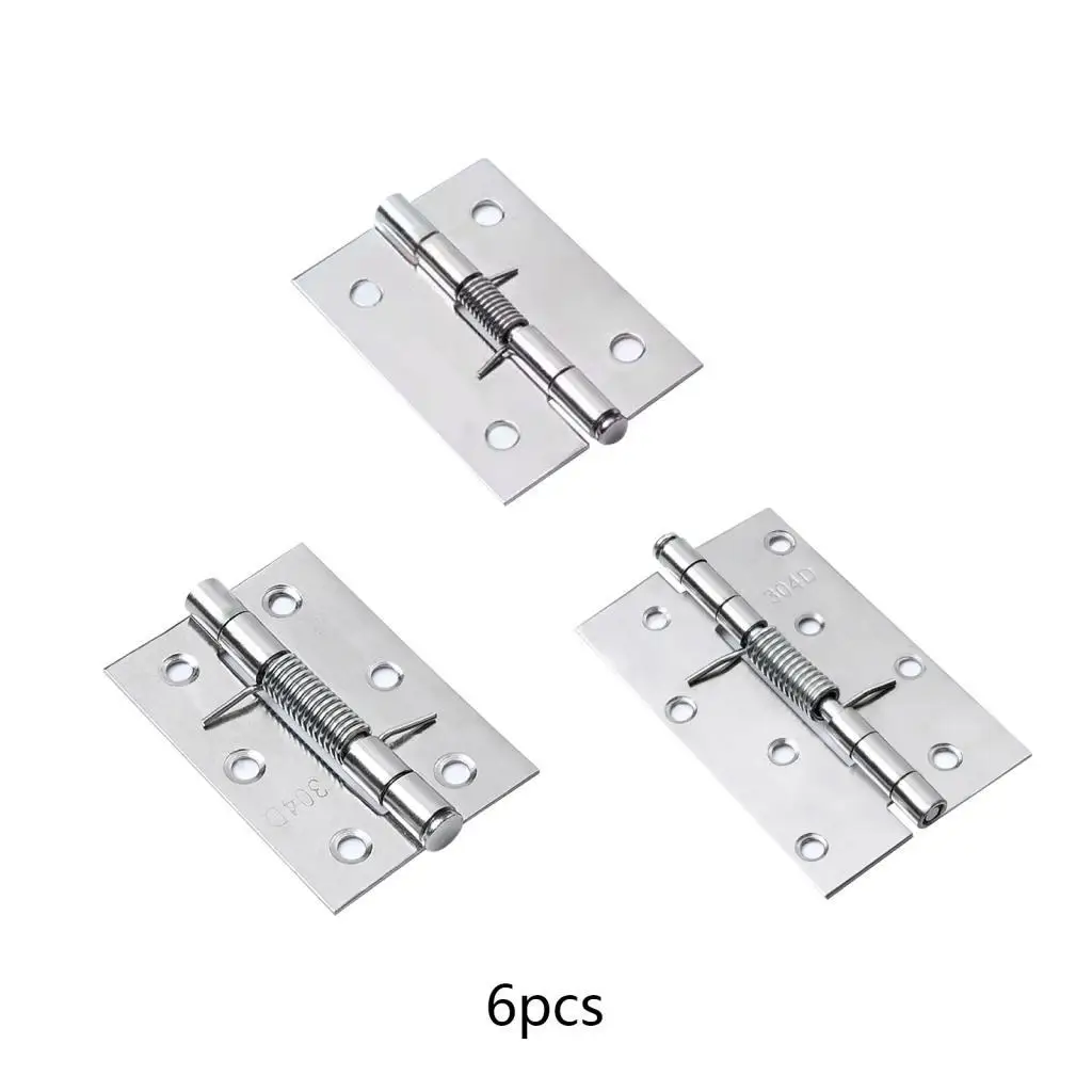 Heavy Duty Spring Door Hinges Stainless Steel Automatic Door Closer Hardware for Garage Back Front Door Heavy Duty Spring Door Hinges Stainless Steel Automatic Door Closer Hardware for Garage Back Front Door