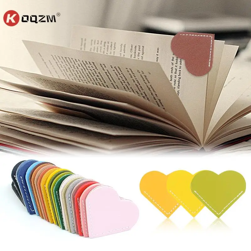 

Mini Heart Corner Page Marker Handcrated Vintage Leather Bookmarks For Book Leather Bookmark For Reader Students Teacher Gifts