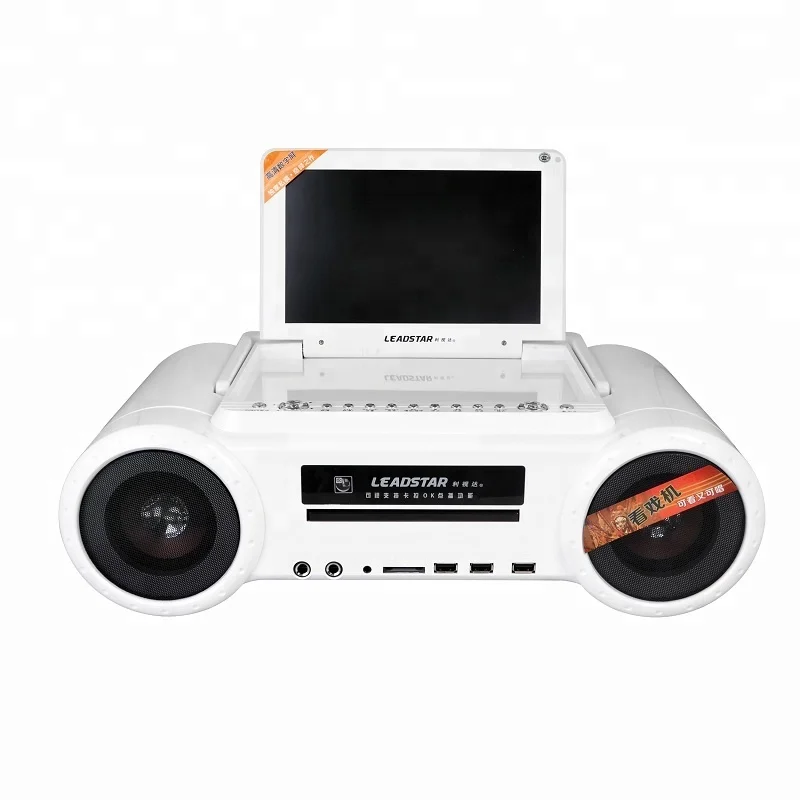 Portable DVD Player With Karaoke Analog TV FM USB TF Card Slot 9inch Home DVD Radio