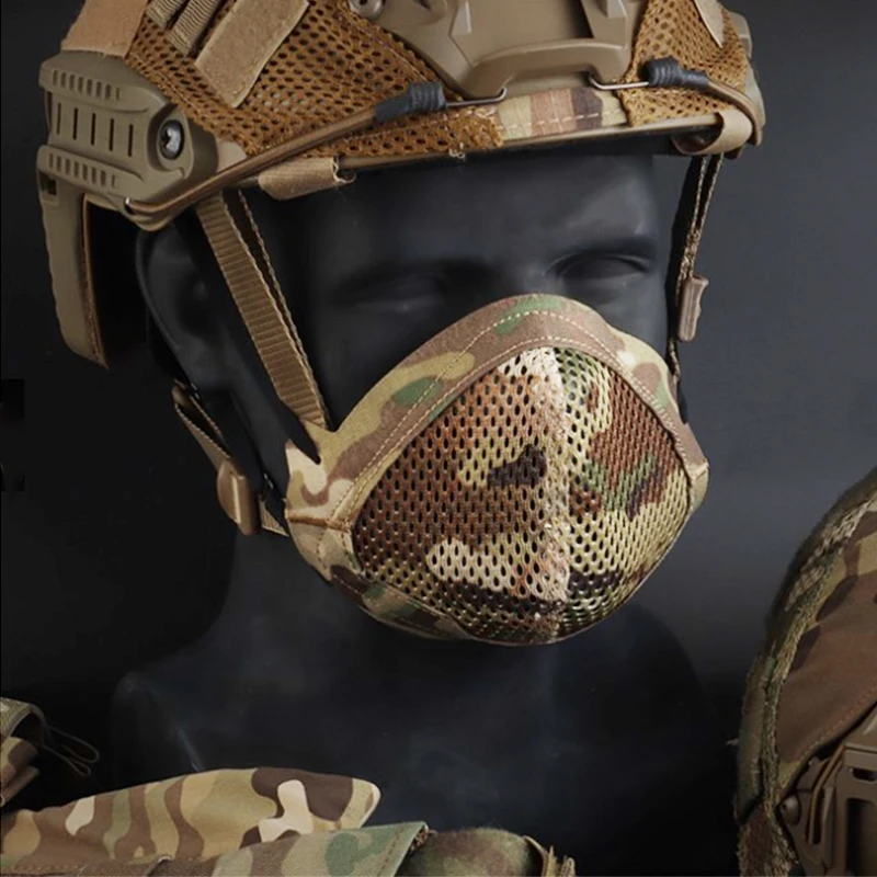 Tactical shooting mask MSK1 silicone mask foldable protective half face mask for shooting training, outdoor hunting 2