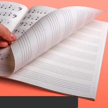 Universo Pianoforte Chitarra Quaderni musicali Memo Sketchbook Studente Diario Libri scolastici Diario Blocco note Libro di punteggio a cinque linee 1