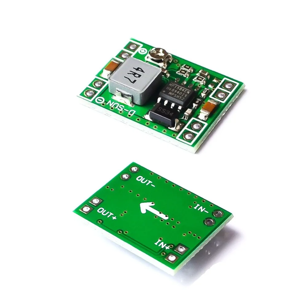 

MP1584EN 3A DC-DC Step Down Supply Module Ultra-Small Size Adjustable Power Step-down Descending Output 24V 12V 9V 5V 3V MP1584