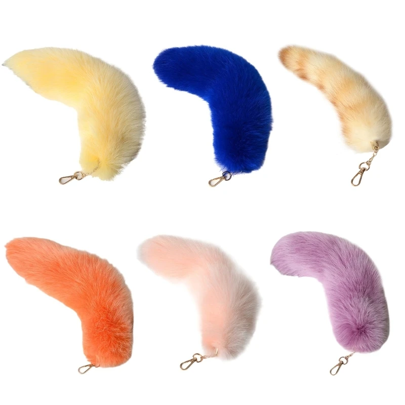Plush Faux Furs Tail Halloween Party Costume Adult Cosplays Dress Up Tail Artificial Animal Faux Furs Foxes Costume