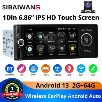 Sistemi Intelligenti per Auto Android 13 Lettore 1din Carplay Wireless Android Auto WIFI Internet Navigazione GPS RDS BT Stereo Auto