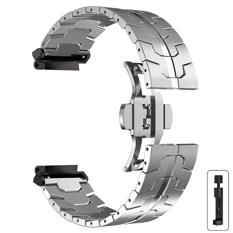 Premium Metal Watch Band with Butterfly Clasp