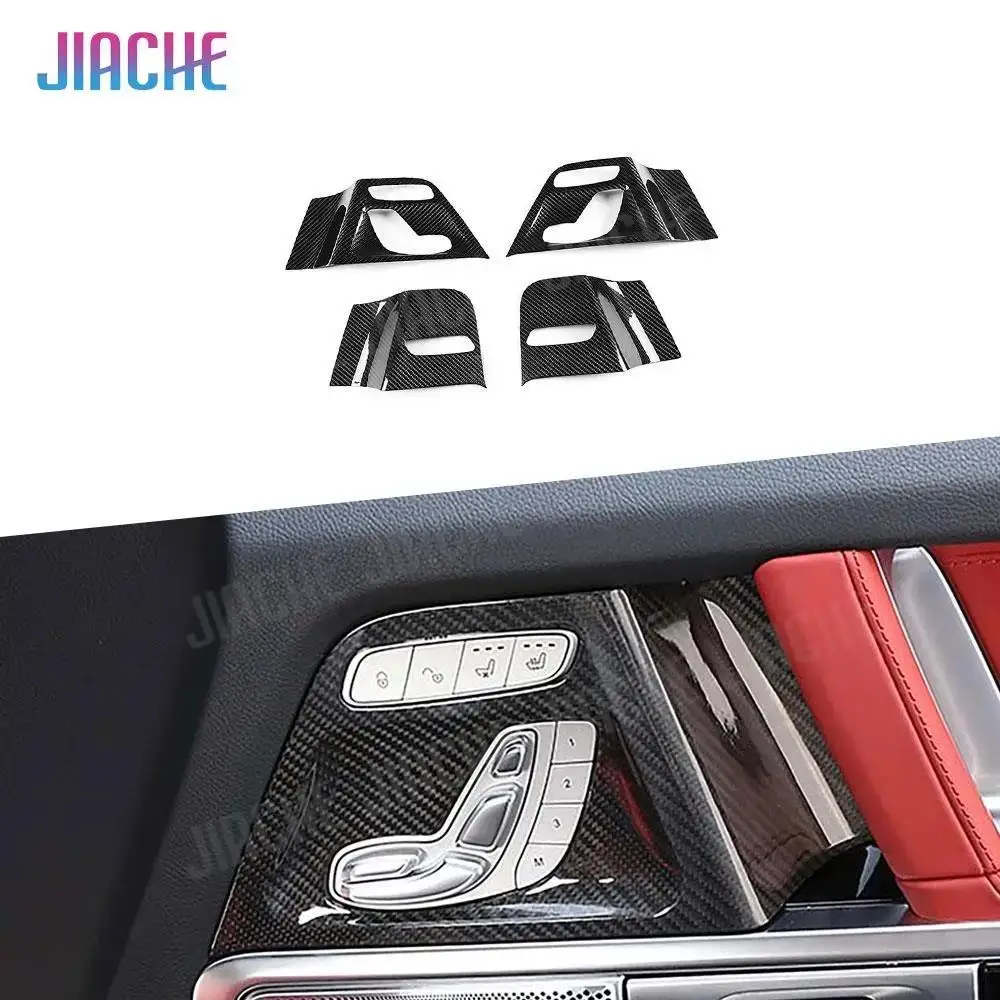 

Carbon Fiber Car Door Seat Adjustment Switch Frame Trims Decorations For Mercedes Benz G Class W464 G500 G63 AMG 2019 2020