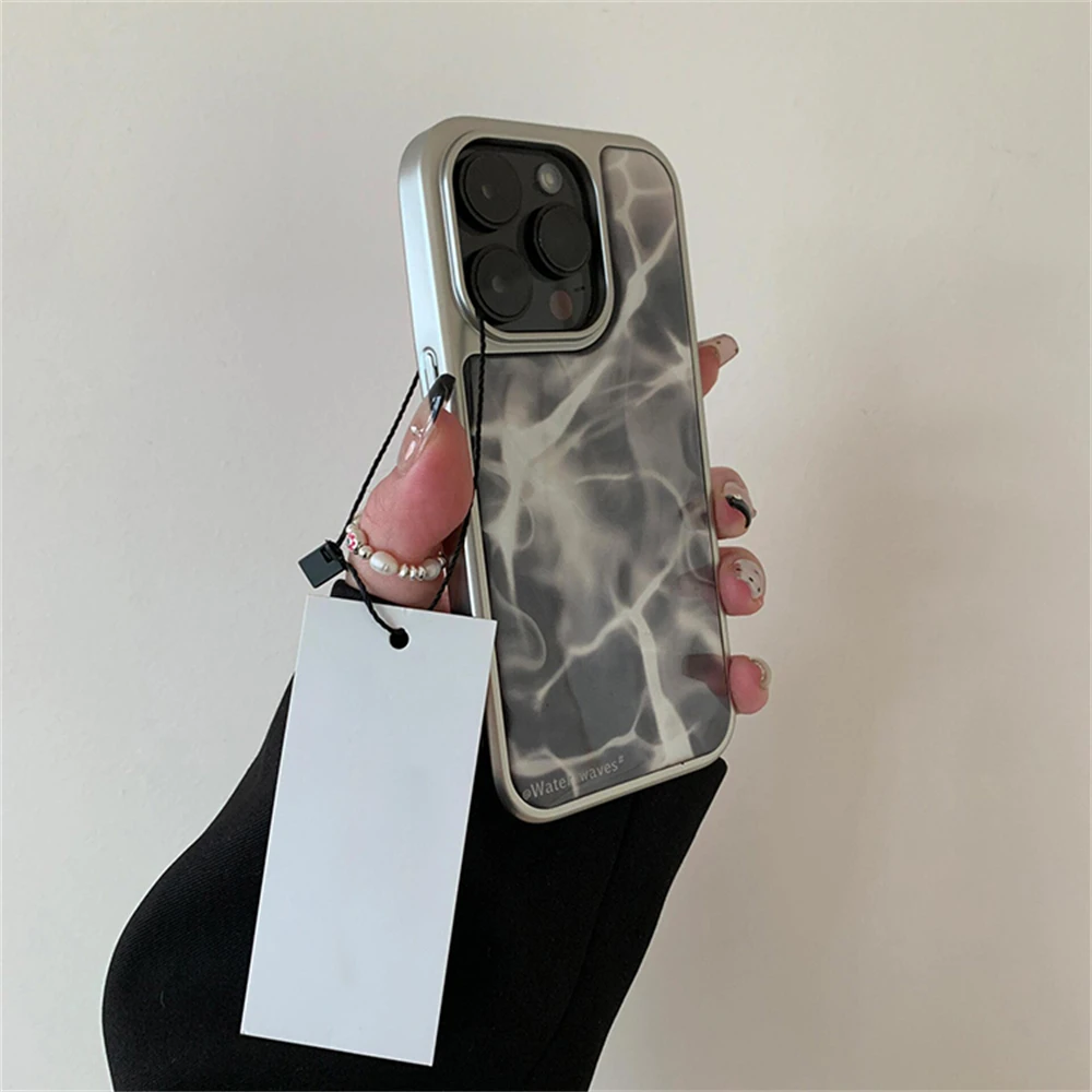 Japan INS Water Ripple Artistic Shockproof Phone Case - Stylish Back Cover
