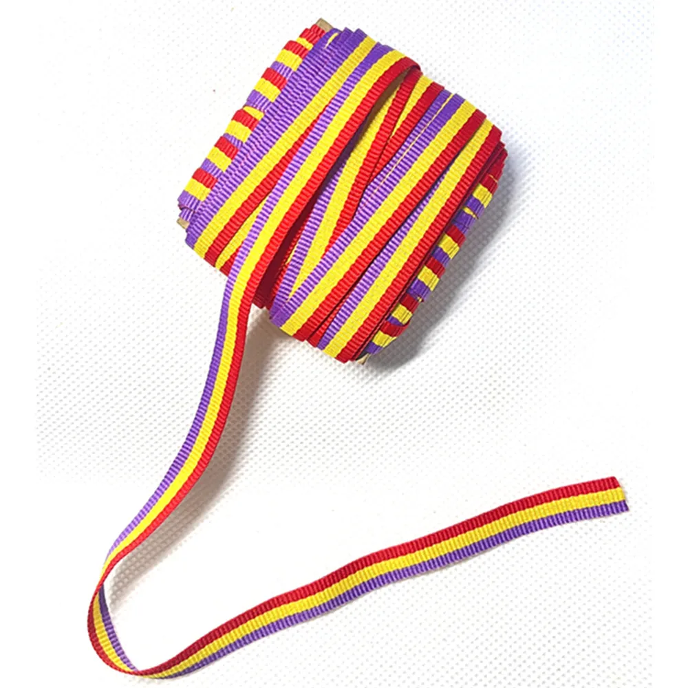 Grosgrain Ribbon Polyester Stripe Decorative 3/8" 10yard For Bracelet Hair Butterfly Flag Republic