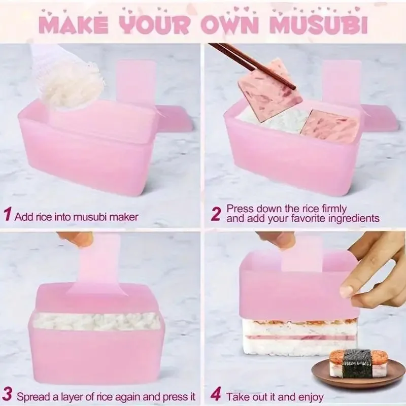 Sushi Onigiri Press Bento Box Maker DIY Homemade Nonstick Tools Kitchen Accessories Food Forming Onigiri Mold Sushi Presser