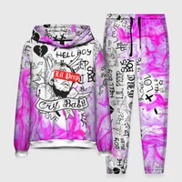 Rapper Lil Peep 3D Print Hoodies Pants Suit Men Women Hip Hop Tracksuit 2pcs Set Oversized Jogger Outfits Fashion Men's Clothing 1