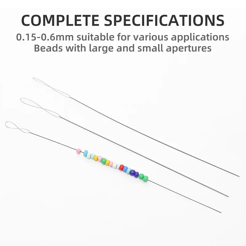 6Pc 4.5-12.8cm Long Stainless Steel Opening Curved Beading Needles Easy  Thread String Cord Pins for Jewelry Beads DIY Findings - AliExpress