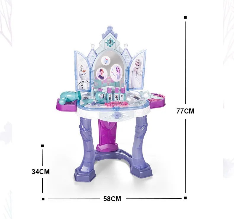 [Disney] Kids Cosmetics AIR GESTURE Frozen princess Makeup Playset lipstick ring perfume for kids play house toys for girls gift 6