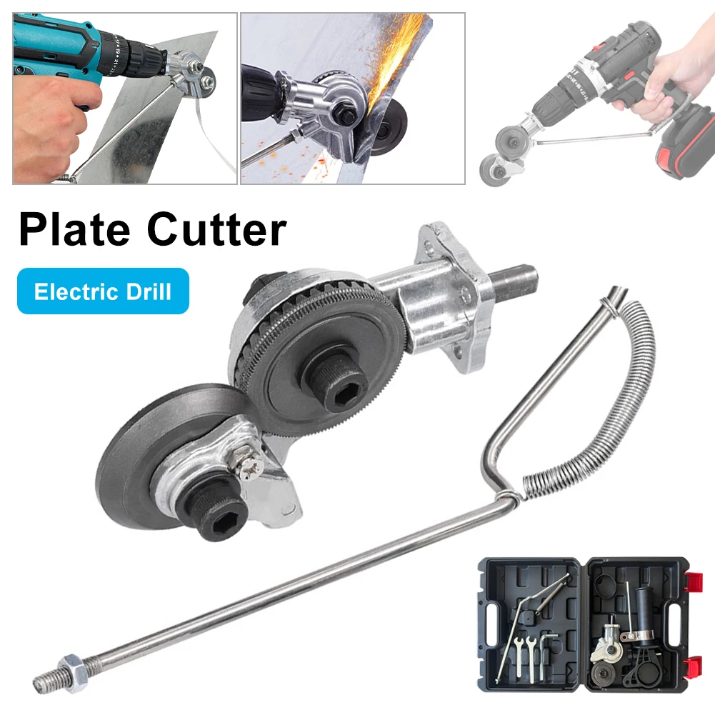 

Electric Drill Plate Cutter Attachment Metal Sheet Cutter Sawing Machines Free Cutting Tool Nibbler Sheet Metal Cut Power Tools