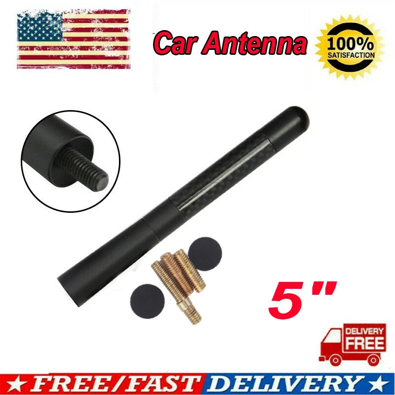 

Rhyming 12cm Black Roof Mast Antenna Carbon Fiber Universal No Function Aerial For Car Accessories Decorative Replacement Parts