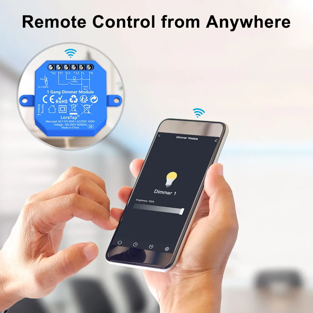 Loratap Wifi & Zigbee Dimmen Lichtschakelaar Relais Breaker Module Tuya Smart Leven App Afstandsbediening Timing Automatisering