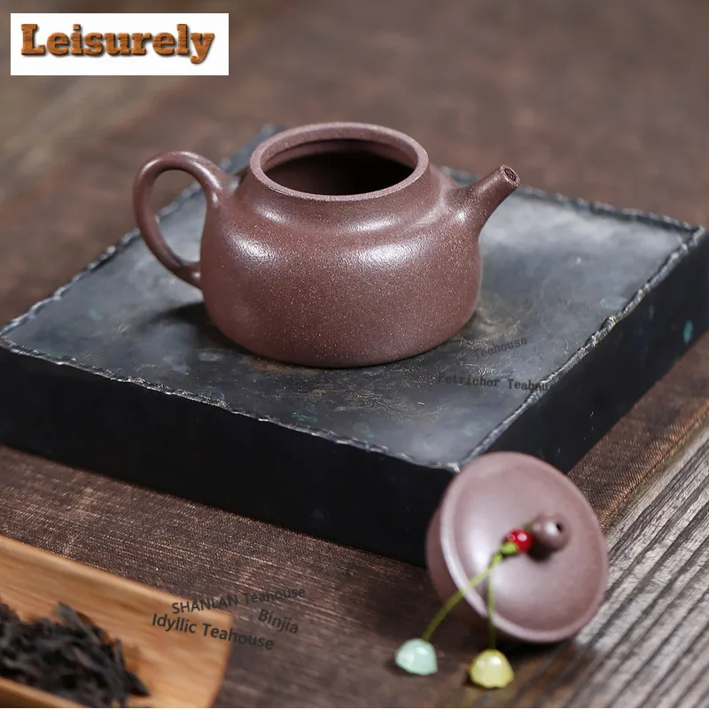 150ml Traditional Yixing Purple Clay Teapots Handmade Pot Raw Ore Peach Blossom Mud Tea Infuser Kettle Zisha Teaset Tea Services