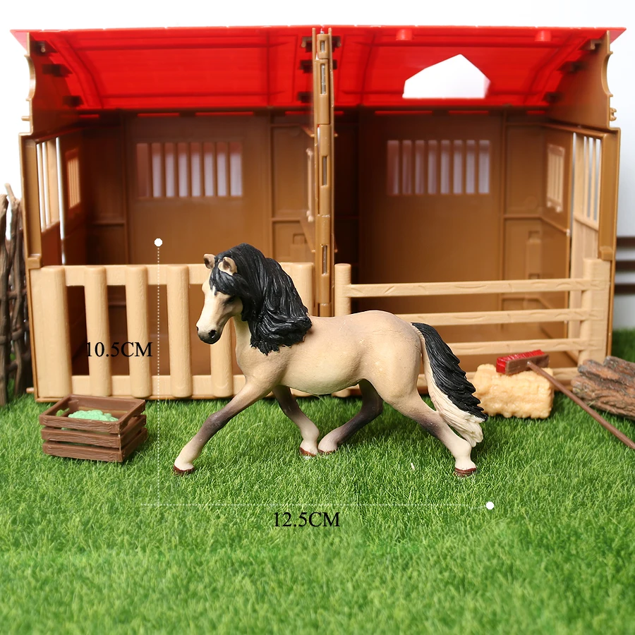 Large Realistic Horse Figurine with Detailed Textures – Farm Animal Toy & Party Decoration