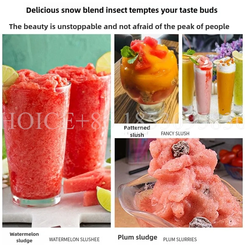 Double Tank 3L Commercial Home Slush Maker Cold Drink Slushie Machine Frozen Ice Slushy Snow Slusher Melting Granita Chiller