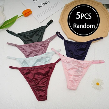 5 pezzi da donna sexy perizoma a vita bassa slip allettanti a forma di T comoda biancheria intima traspirante