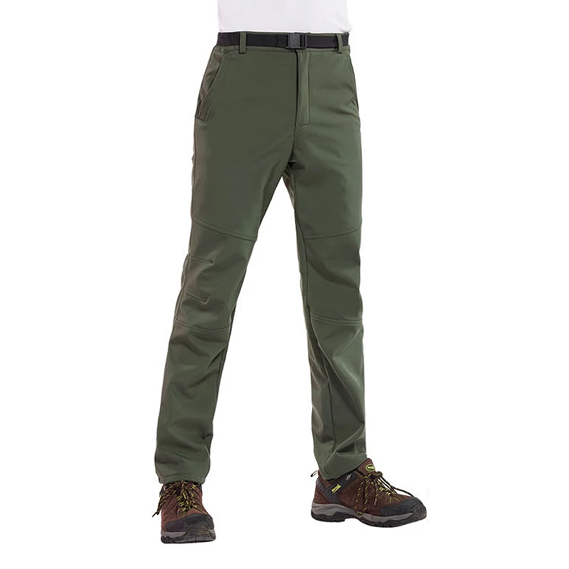 JNLN Men's Winter Fleece Pants Hiking Climbing Camping Waterproof Work Pants Outdoor Sports Mountaineering Skiing Warm Trousers hiking pants