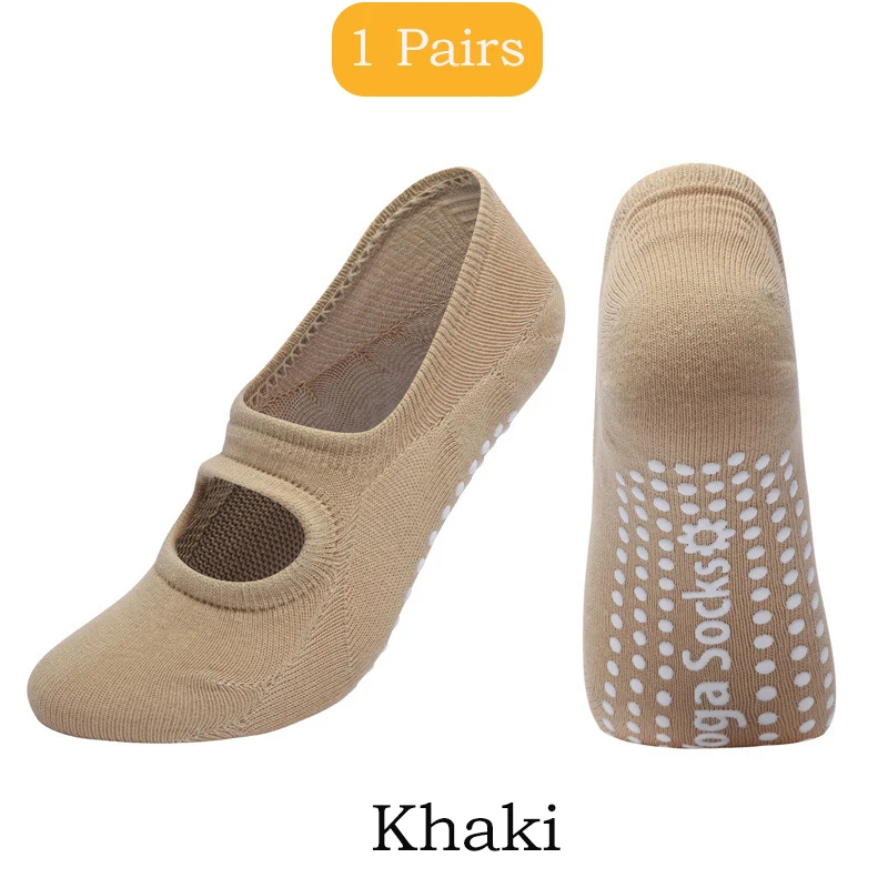 2 أزواج اليوغا الجوارب للنساء القطن سيليكون المضاد...