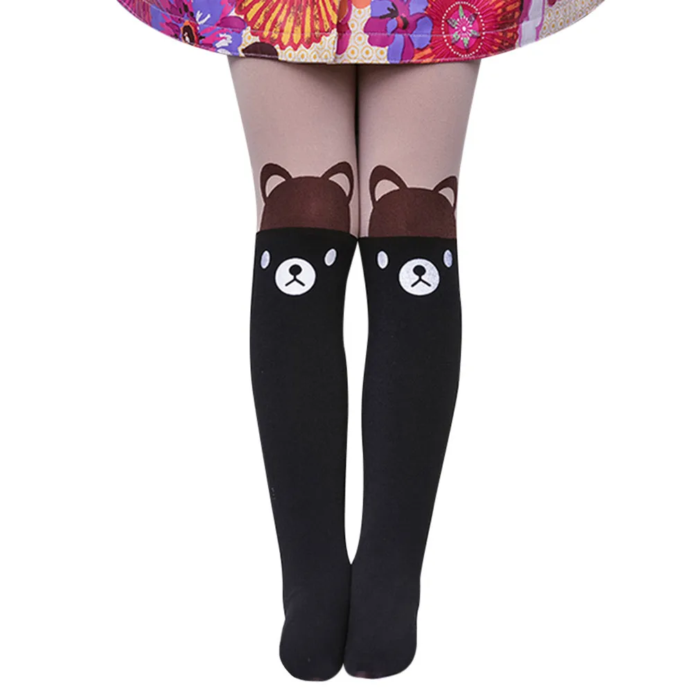 Kids Pantyhose length:72cm Pantyhose Cartoon Piece Socks Siamese Tights For Baby Girls Toddler Kids Age:6-10T,cartoon socks,toddler tights