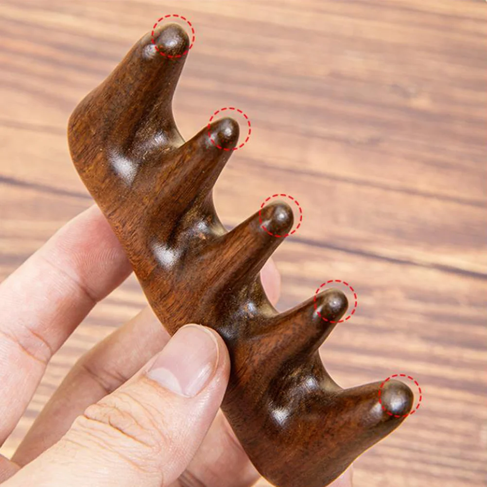 

Ebony Massage Comb Brush Sandals Hair Massaging Tool Scrapping Sandalwood Wide Tooth Wooden