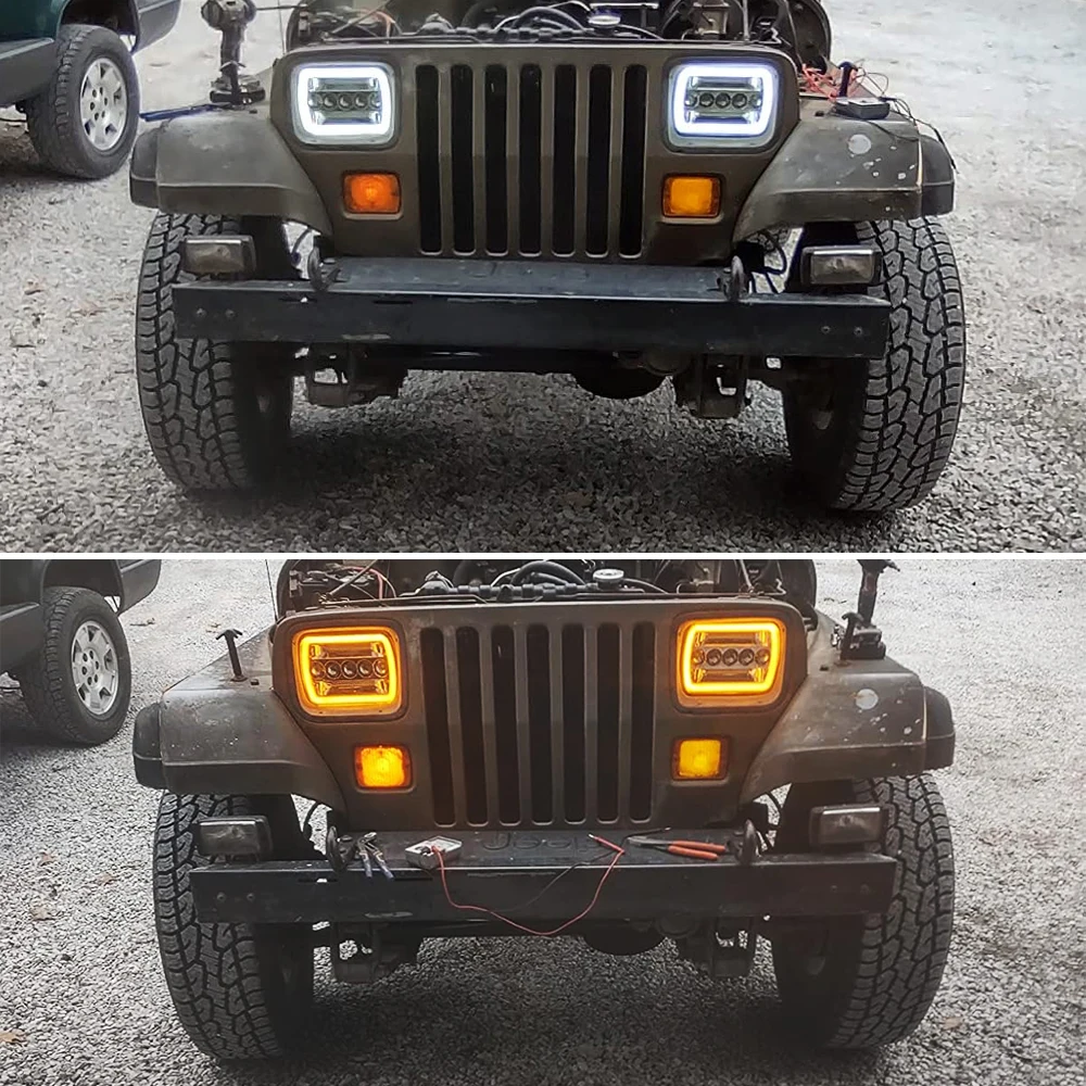 5x7 7x6 LED Headlights H6054 H5054 LED Headlamp for Jeep Wrangler YJ Cherokee XJ Comanche MJ S10 Blazer Express Savana Van Truck