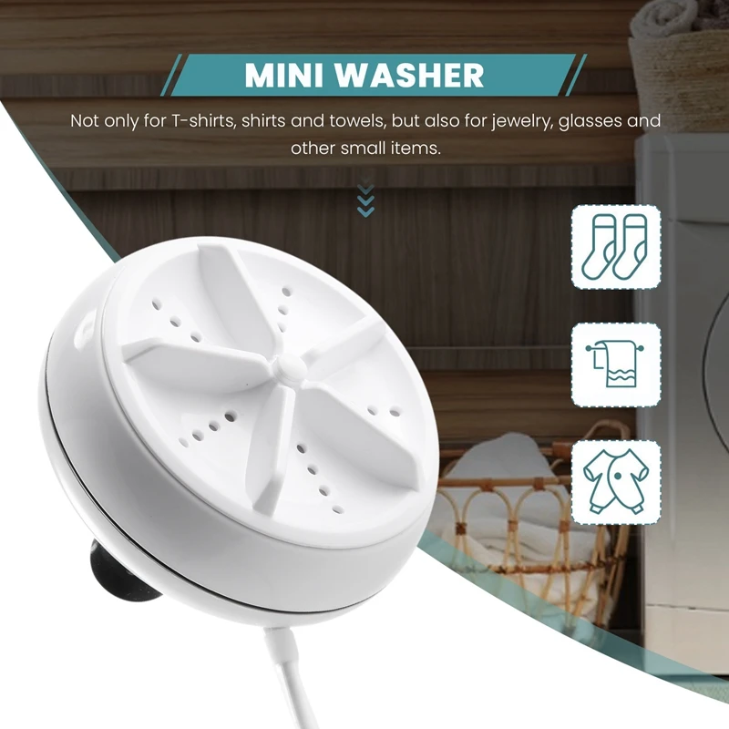 Personal Rotary Washing Machine Portable Ultrasonic Turbine Technology Dirt Washing Machine For Family Travel