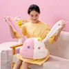 Cute Cloud shape two-tone Bunny Plush Throw Pillow Toy Kawaii Stuffed Animals Long Ear Rabbit Room Decor Sleeping Doll Kids Gift 5