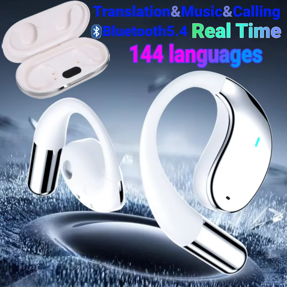 Wireless BT Translation Earbuds Real Time 144 Languages Ai Translating Earbuds Headphones for Travel Business and Learning