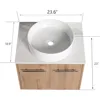 24" Floating Bathroom Vanity with Sink,24 Inch Single Sink Wall Mounted Bathroom Vanity,2 Doors and White Ceramic Basin Sink Top 2