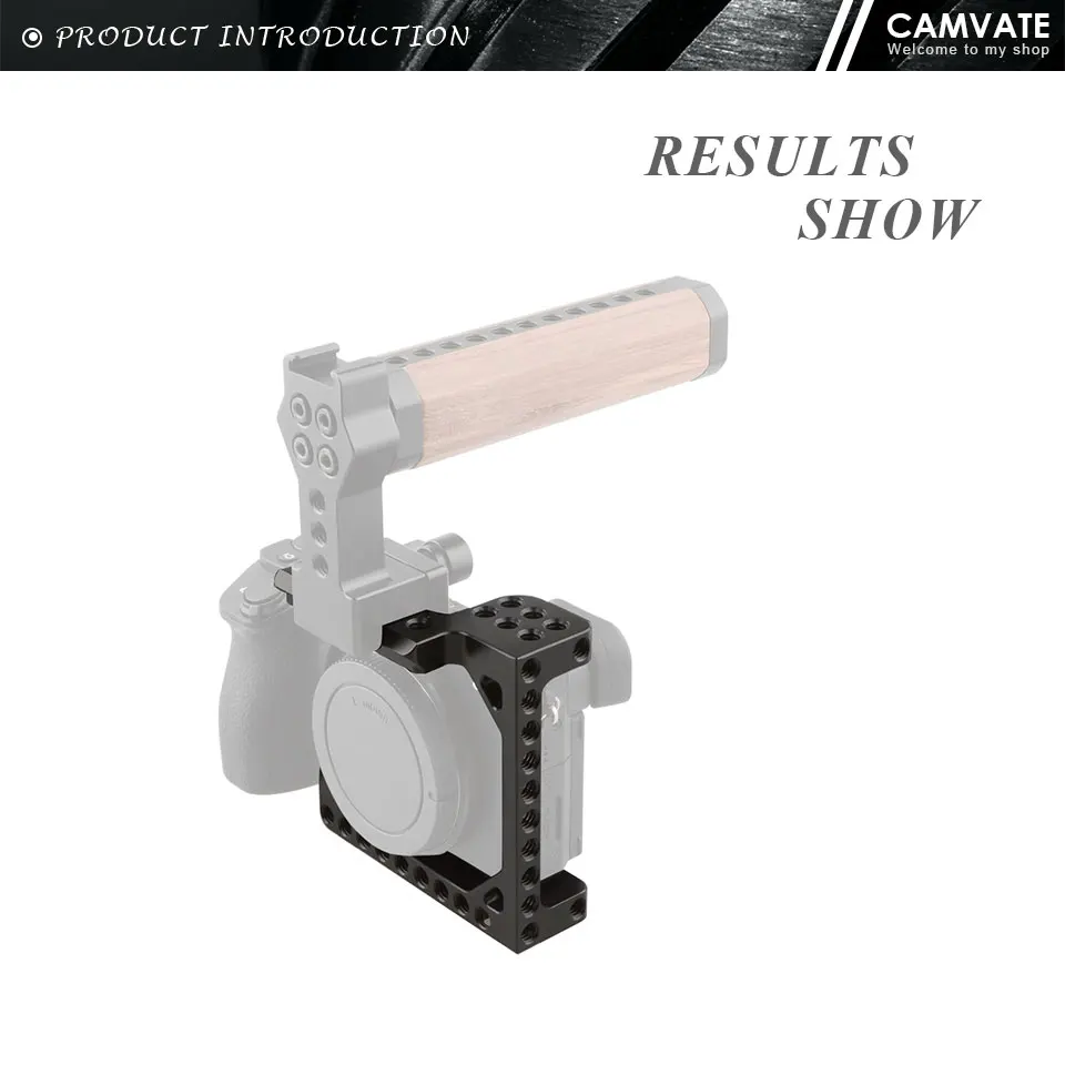 DSLR Camera Cage Rig With Quick Release NATO Safety Rail & 1/4"-20 Mounting Poin